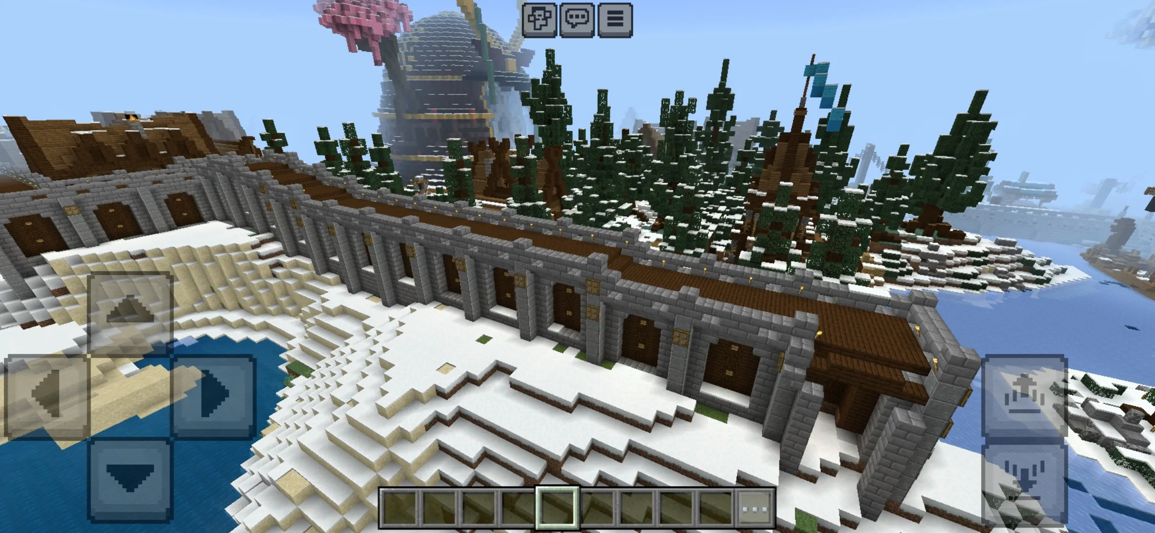 Bridge from Medieval City Map for Minecraft PE