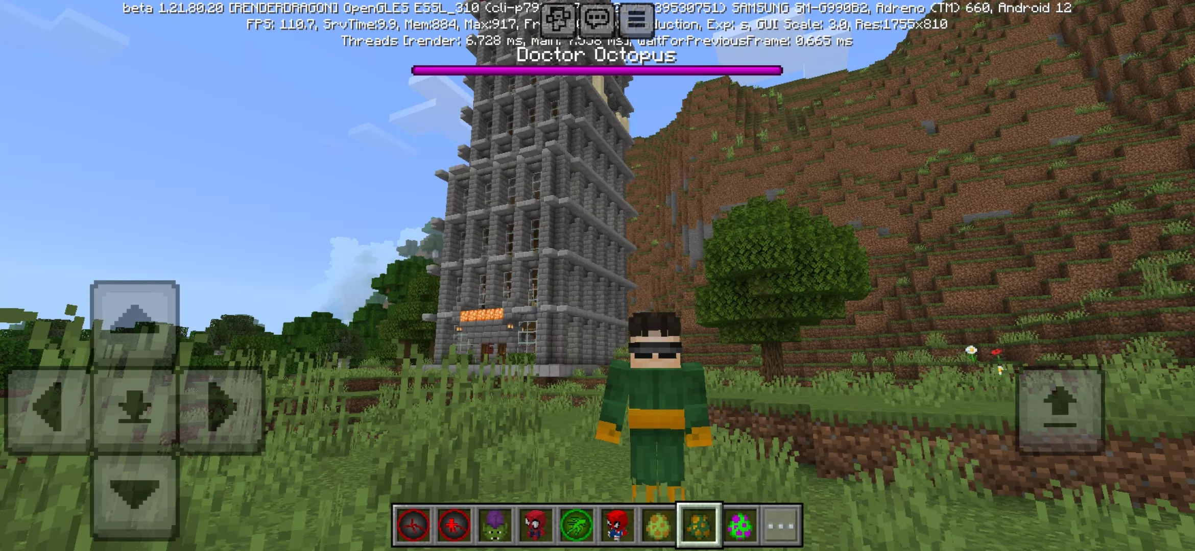 Doctor Octopus from Spiderman Mod for Minecraft PE