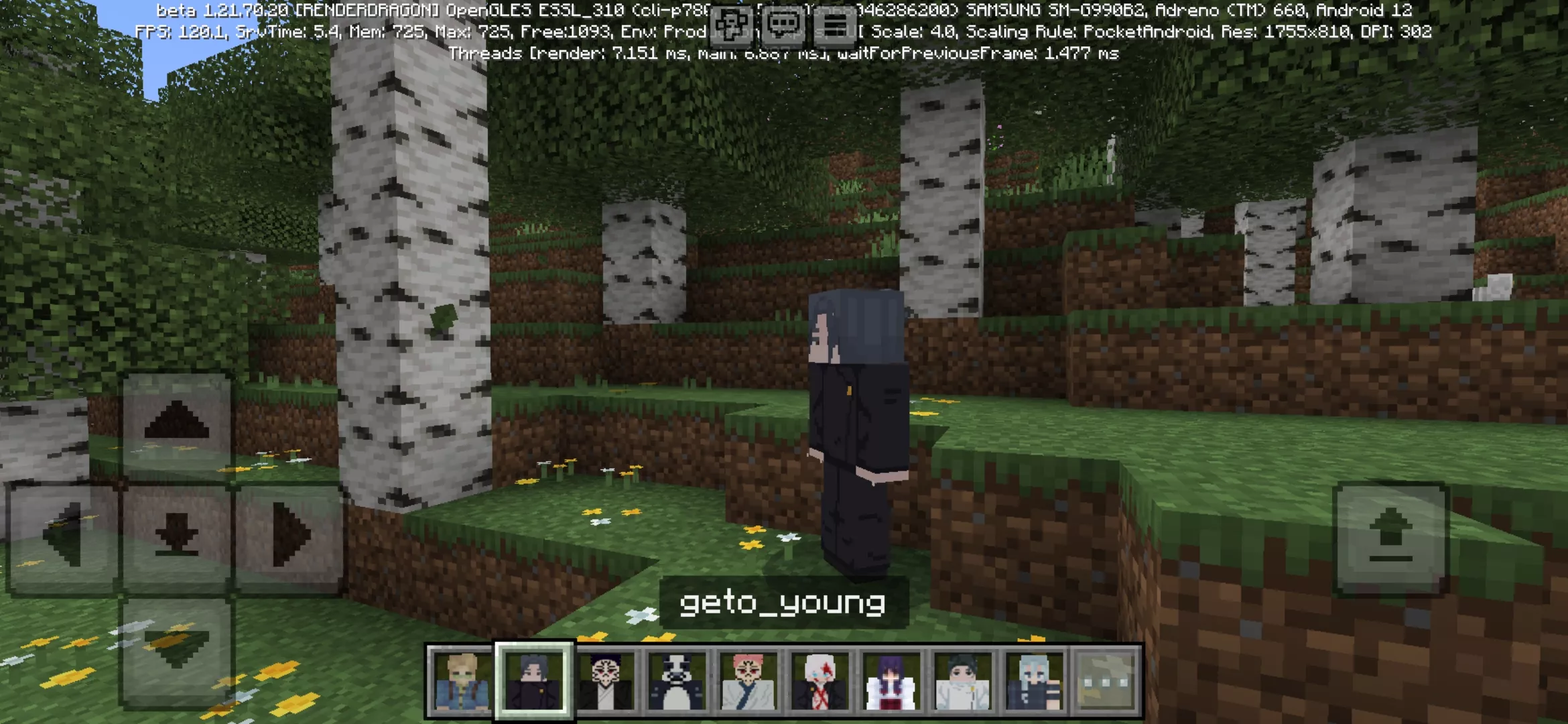 Geto Young from Jujutsu Collection Mod for Minecraft PE