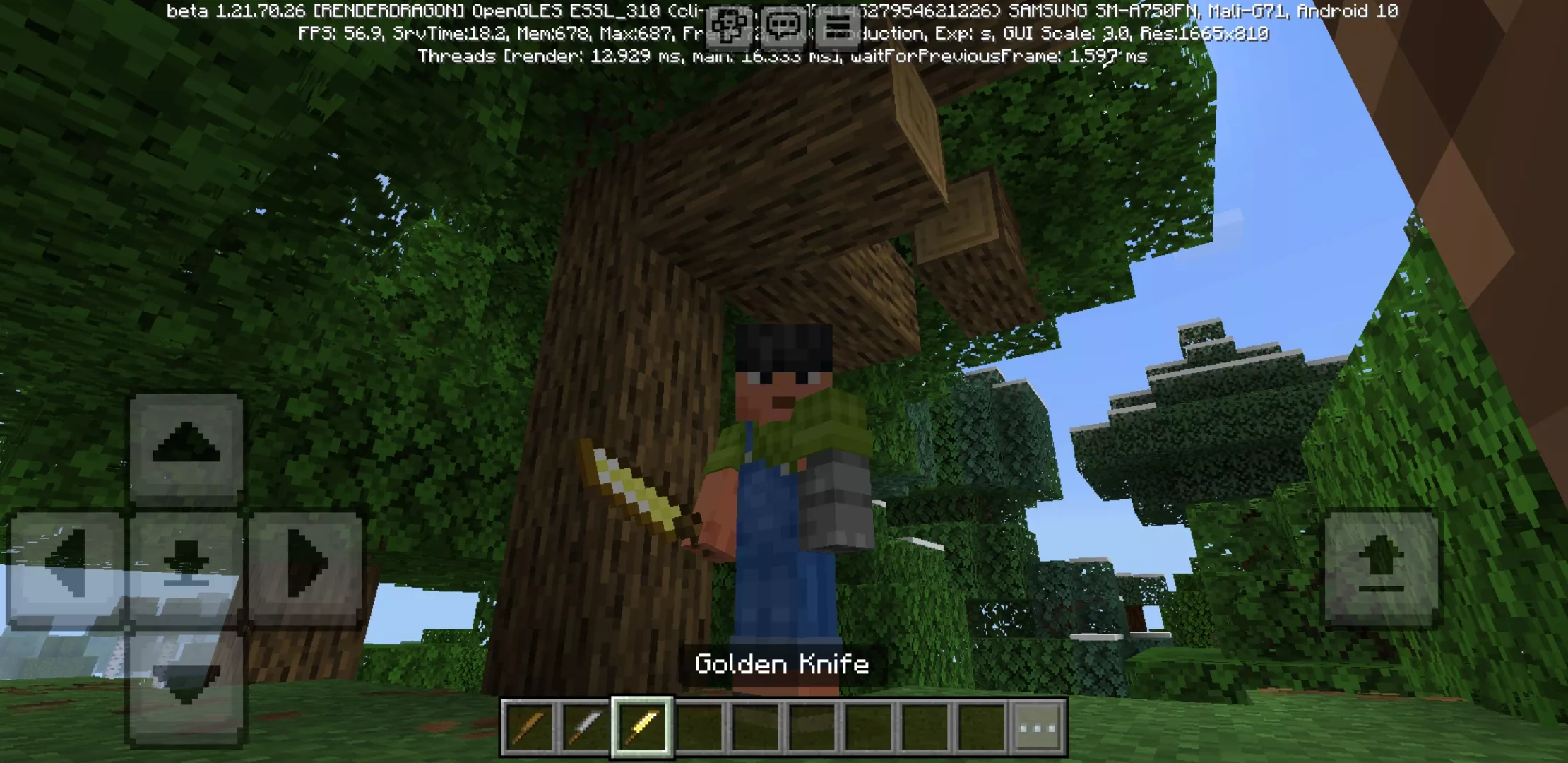 Golden from Knives Mod for Minecraft PE