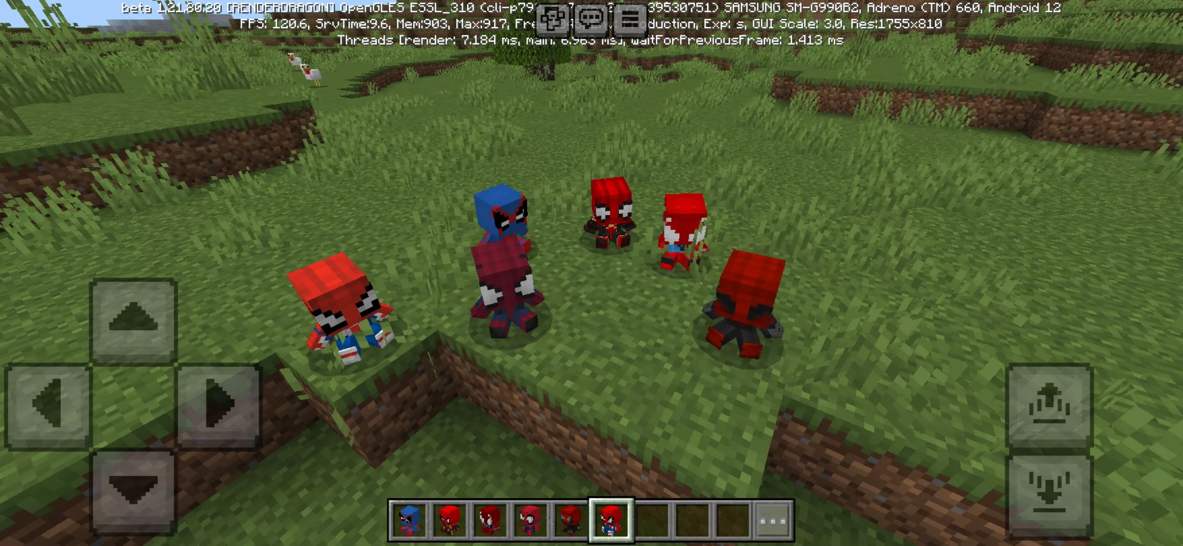 Items from Spiderman Mod for Minecraft PE