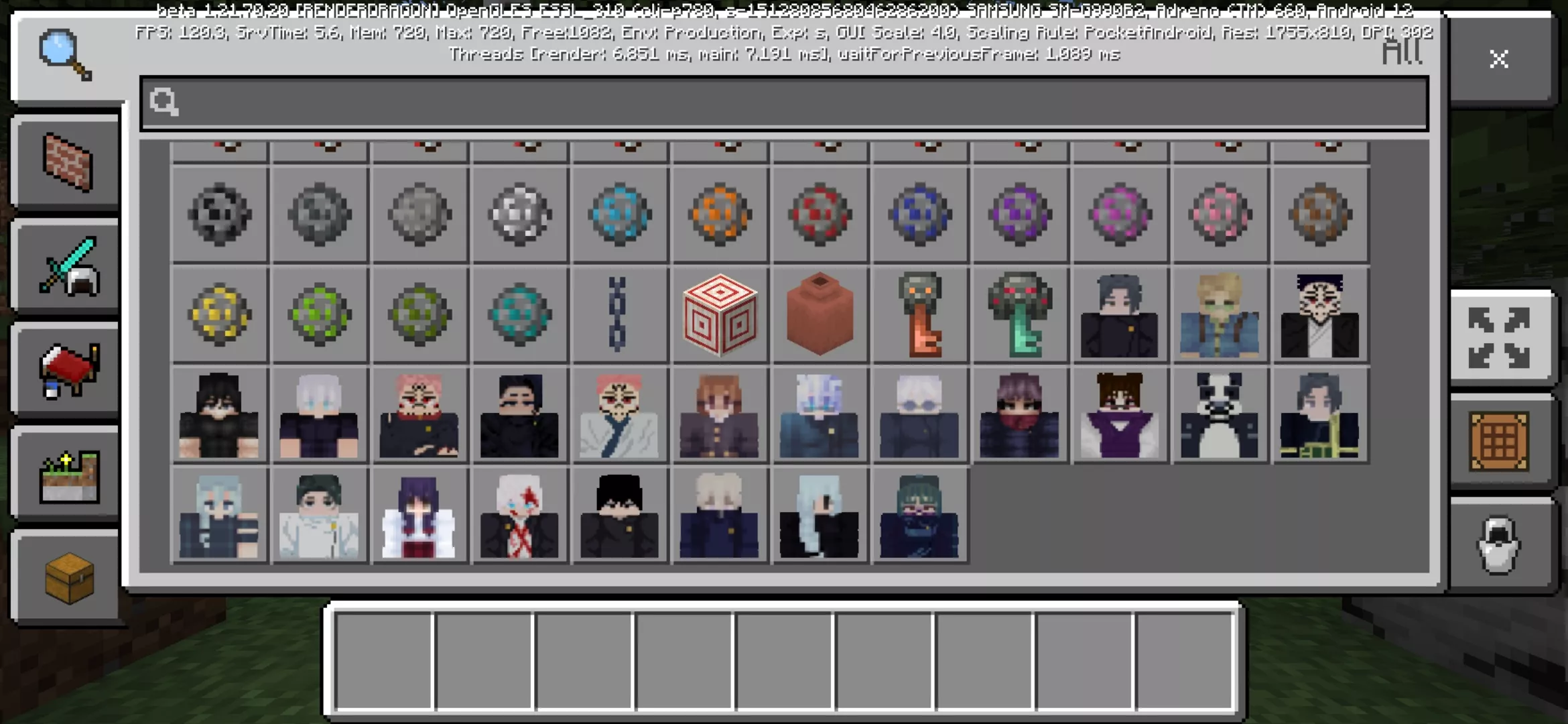 Mobs from Jujutsu Collection Mod for Minecraft PE