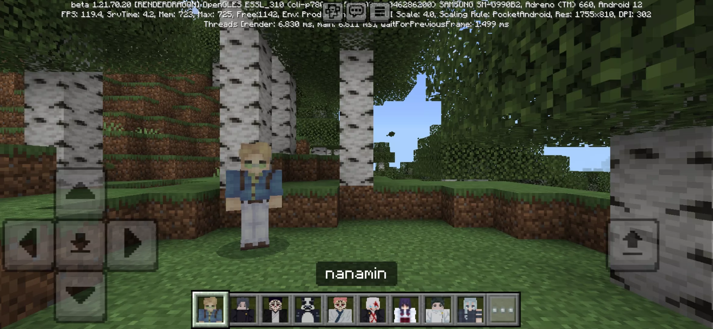 Nanamin from Jujutsu Collection Mod for Minecraft PE
