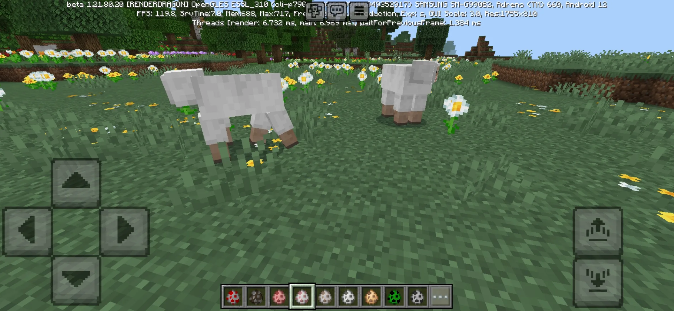 Sheeps from Fresh Animations Texture Pack for Minecraft PE