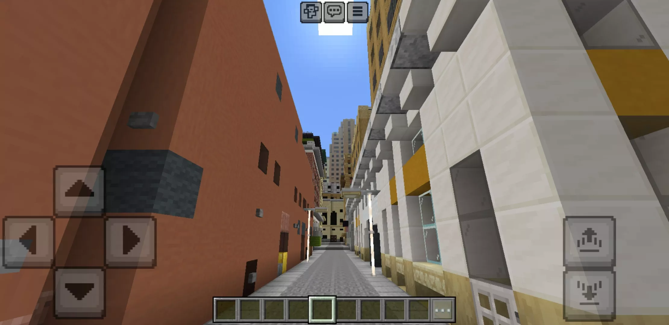 Small Street from New York Map for Minecraft PE