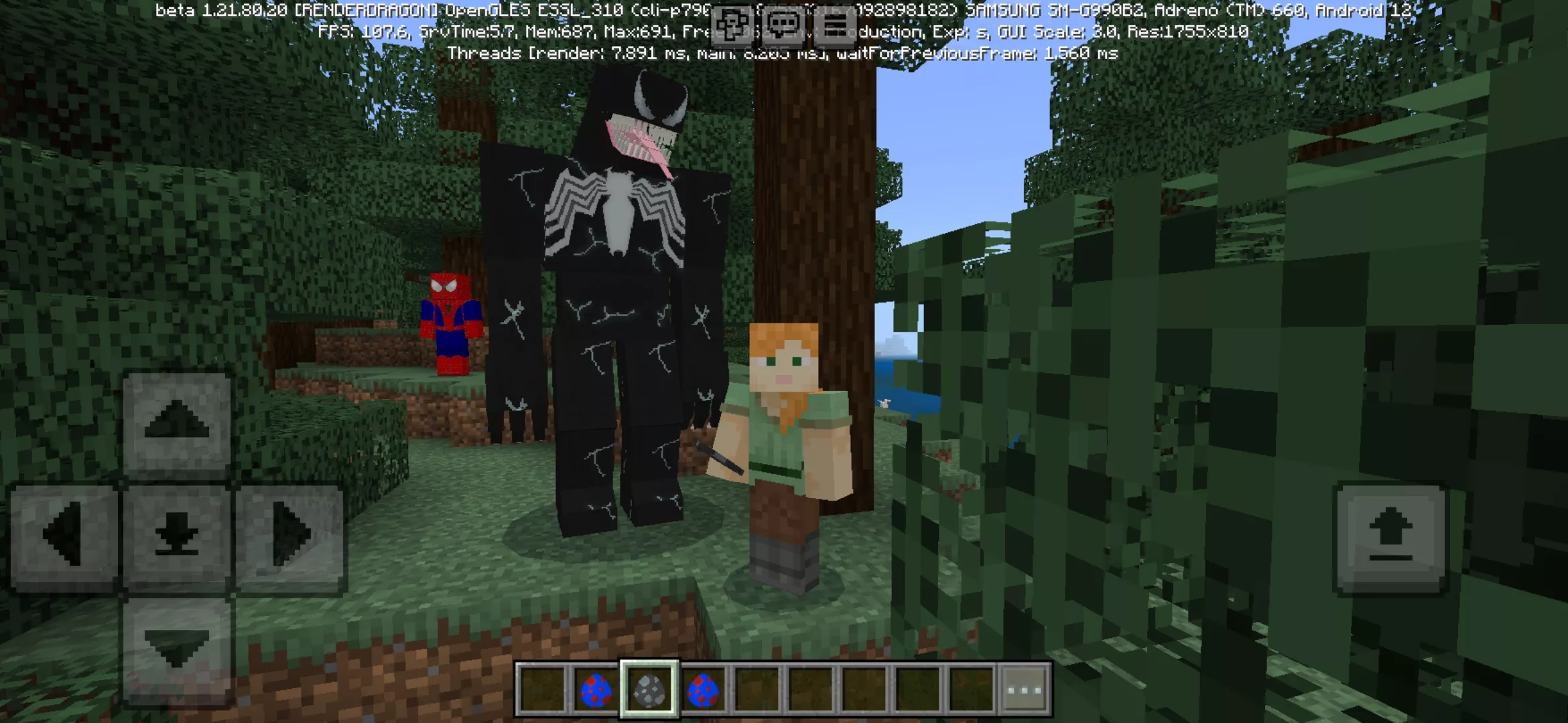 Venom from Spiderman Mod for Minecraft PE