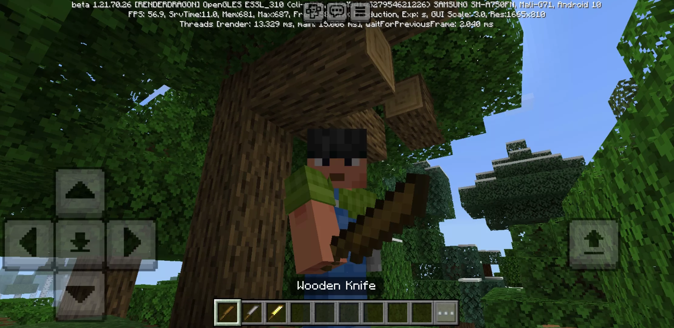 Wooden from Knives Mod for Minecraft PE