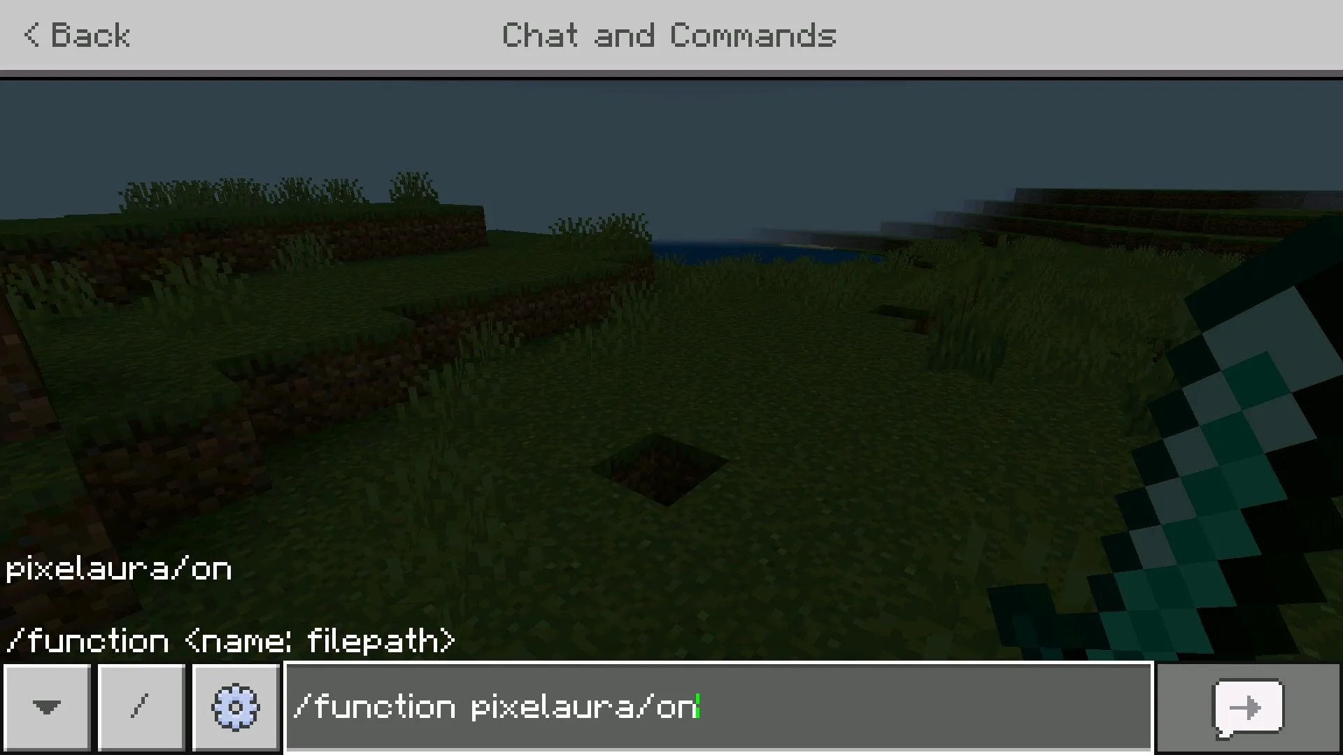 Chat from cheat killaura from Minecraft PE 1.21