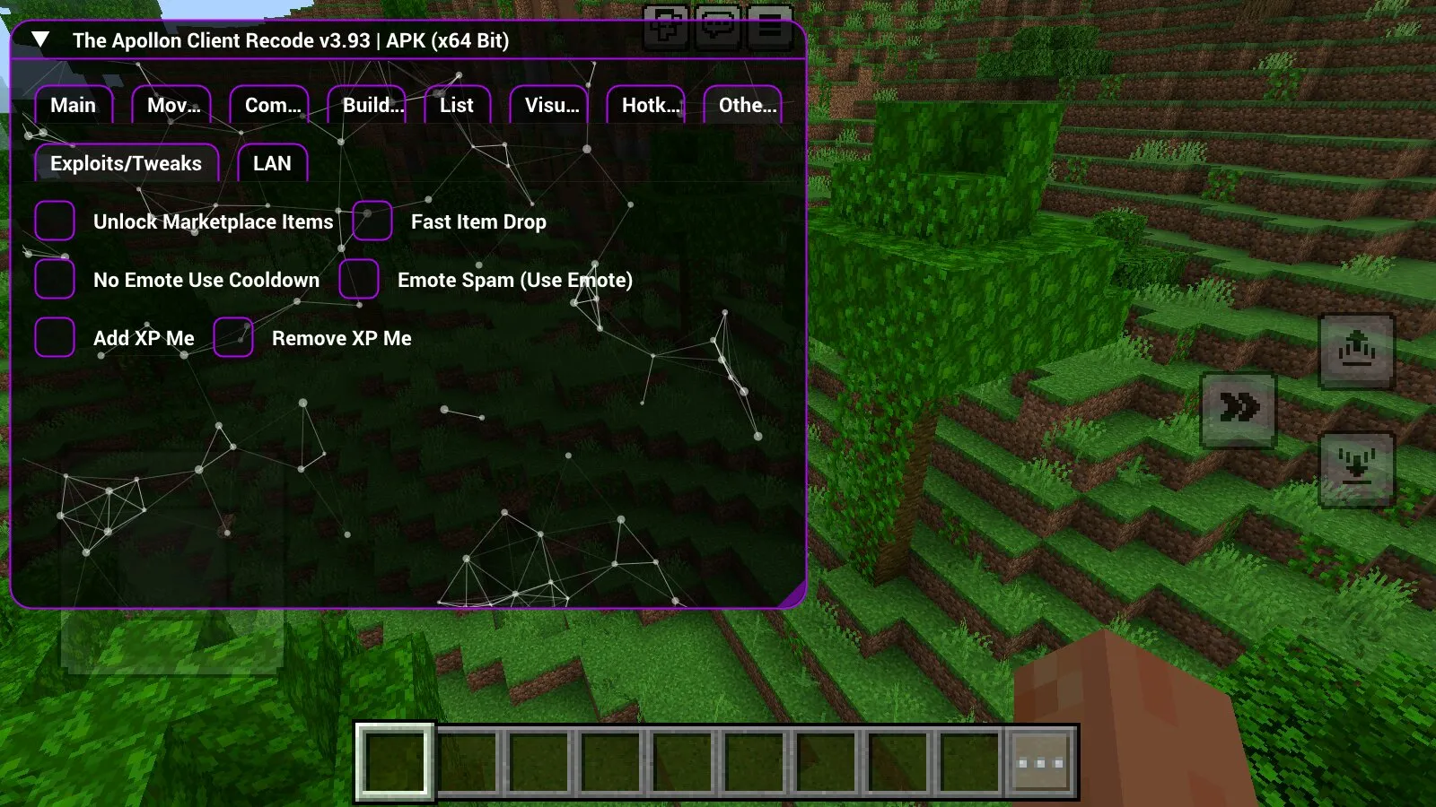 Exploits from Apollon Cheat from Minecraft PE
