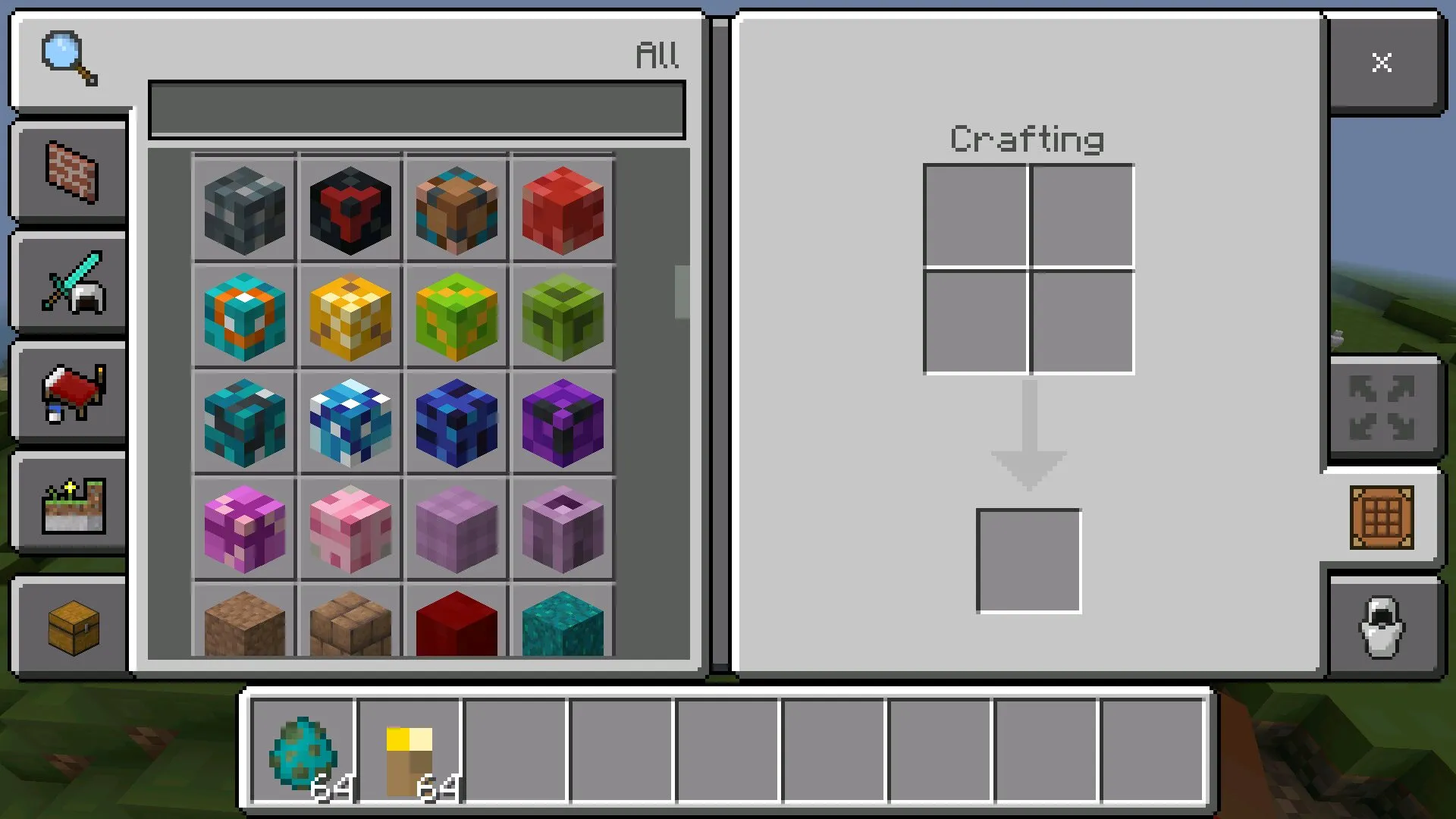 Inventory from client fps from Minecraft PE 1.21