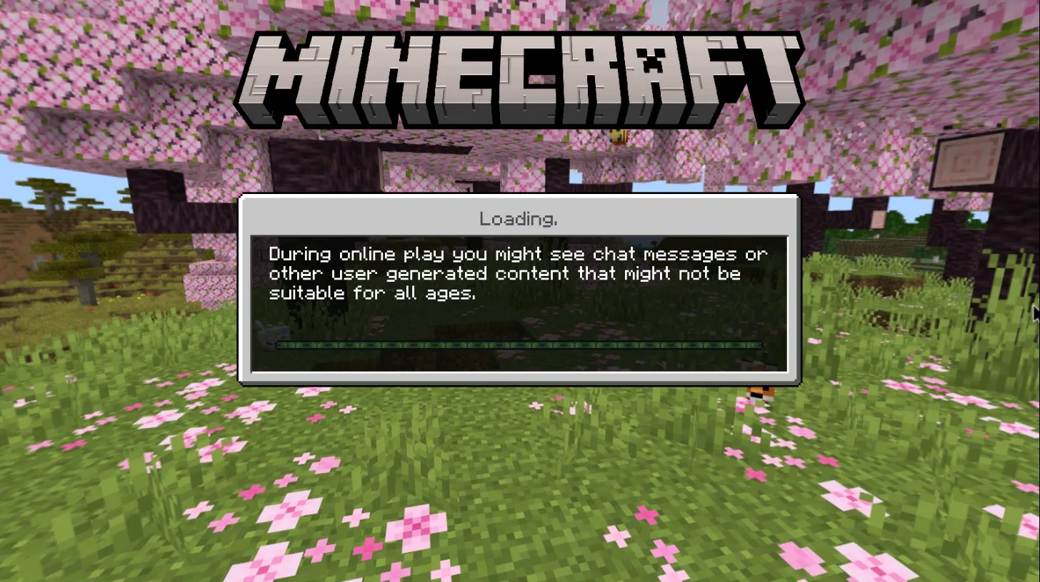 Minecraft 26.20 apk loading